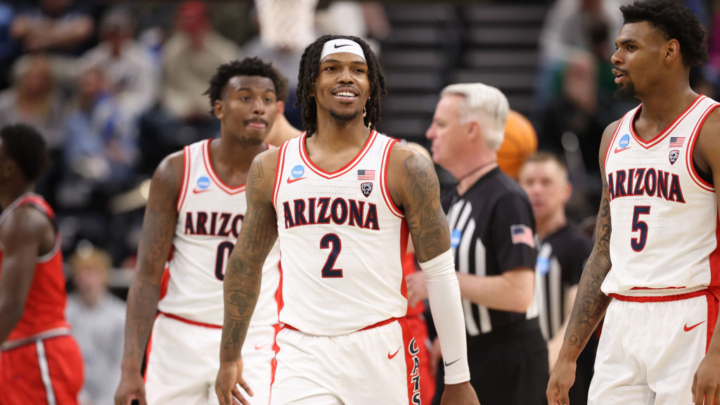 Caleb Love (middle) and KJ Lewis (right)...