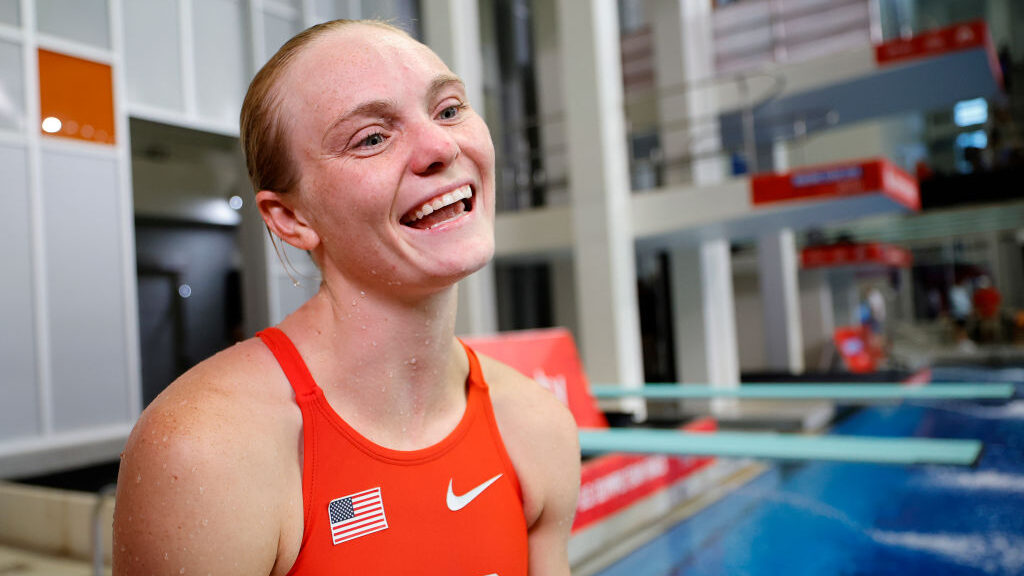 Olympic diver Delaney Schnell...