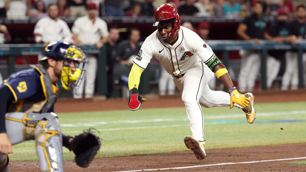 Geraldo Perdomo #2 of the Arizona Diamondbacks...