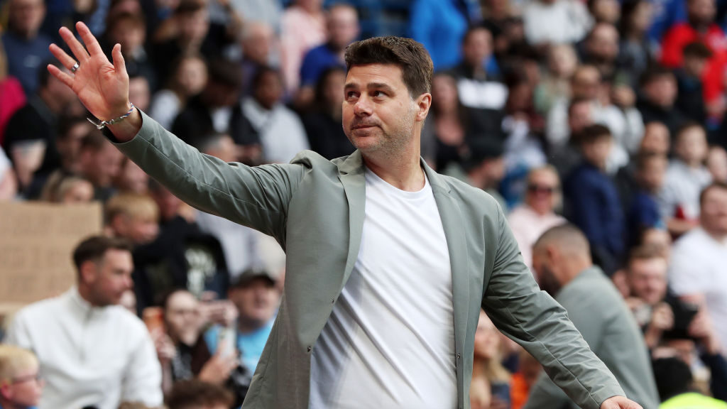 Mauricio Pochettino, Manager of World XI acknowledges the fans prior to Soccer Aid for UNICEF 2024 ...
