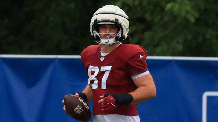 Arizona Cardinals TE Tip Reiman looks on...